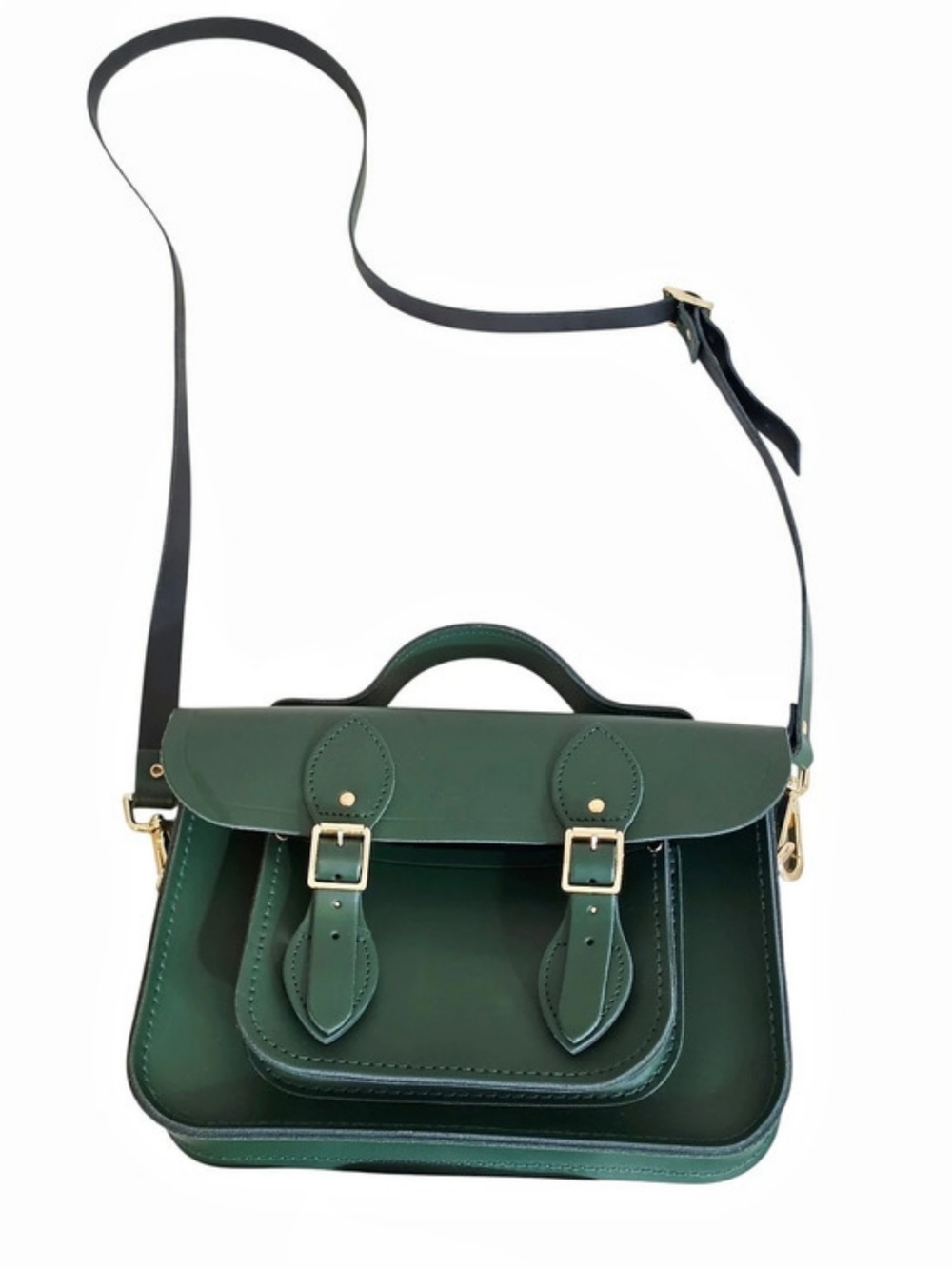 The Cambridge Satchel Co. The Poppy Bag. Green Leather Satchel
